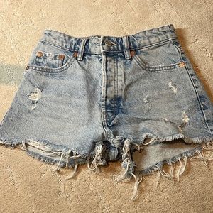 (zara) denim jean shorts